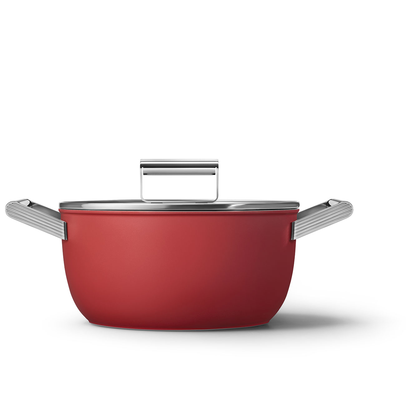 SMEG Cookware 50'S Style Kırmızı Tencere Cam Kapaklı 24 cm